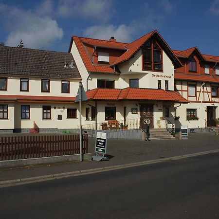 Deutsches Haus Hotel Restaurant Gastwirtschaft Biergarten Am Radweg Bermuthshain Ngoại thất bức ảnh
